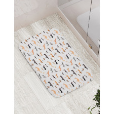 Various Exotic Wild Animals Bath Mat