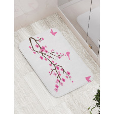 Japanese Cherry Blossoms Art Bath Mat