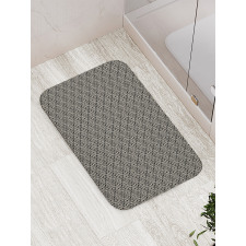 Repeating Floral Geometric Bath Mat