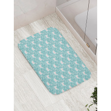 Gracious Flowers Lake Art Bath Mat