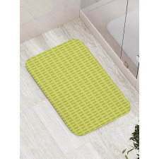 Minimalistic Green Geometry Bath Mat