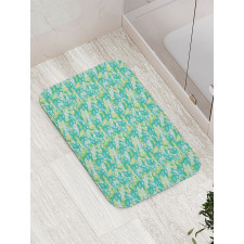 Parrots and Dotted Feather Bath Mat