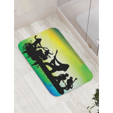 Energetic Rock Band Bath Mat