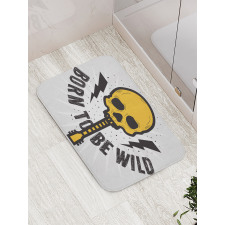 Born to Be Wild Words Bath Mat