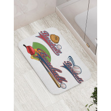 Baseball Mitt Ball Bath Mat