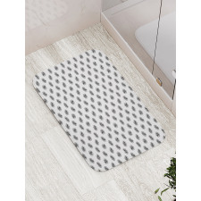 Monochrome Petals Repetition Bath Mat