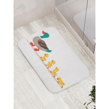 Mother Duck Babies Row Bath Mat