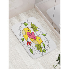 Love Avian Floral Art Bath Mat