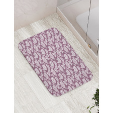 Monochrome Vintage Engraving Bath Mat