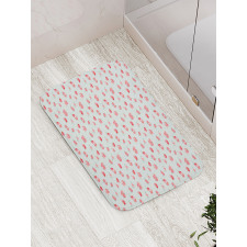 Soft Tones Watercolor Flower Bath Mat