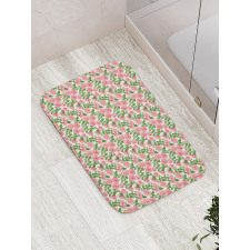 Pink Vintage Vintage Flower Bath Mat