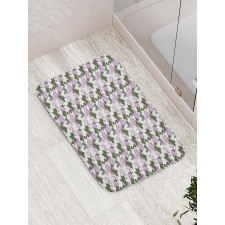 Violet Tones Flowers Blossom Bath Mat