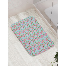 Colorful Flowers Bouquet Art Bath Mat