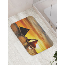 Romantic Sunset Sail Bath Mat