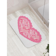 Lace Heart with Flora Bath Mat