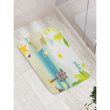 Hot Summer Botany Sea Bath Mat