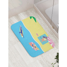 Summer Holiday People Bath Mat