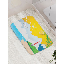 Marine Paper Cut Art Bath Mat