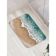 Foamy Sea Waves Bay Bath Mat