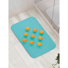 Modern Tangerine Art Bath Mat