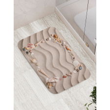 Seashell Square Frame Bath Mat