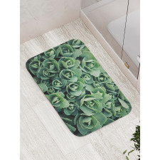 Macro Blooming Leaves Bath Mat