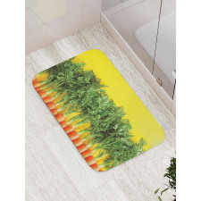 Carrots in a Row Art Bath Mat