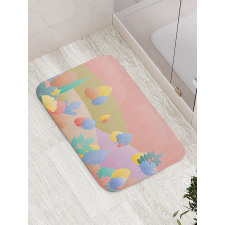 Pastel Fall Leaves Bath Mat