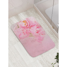 Grungy Tilt Flowers Bath Mat