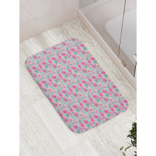 Grunge Flower Look Bath Mat