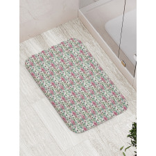 Victorian Look Flowers Bath Mat