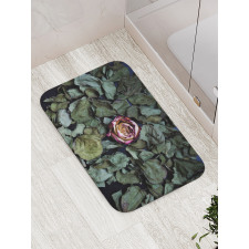 Rose Flower Dry Leaves Bath Mat