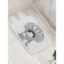 Owl Family Home Bath Mat