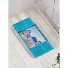 Greece Oia Building Bath Mat