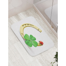 Horseshoe Ladybug Shamrock Bath Mat