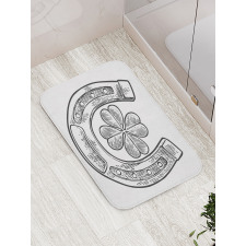 Shamrock and Horseshoe Image Bath Mat