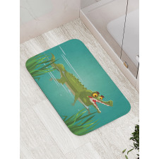 Cartoon in a Lake Bath Mat