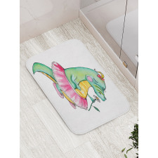 Watercolor Style Female Bath Mat