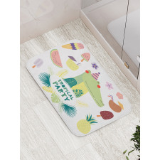 Tropical Party Ice Cream Bath Mat