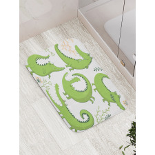 Reptiles and Floral Bath Mat