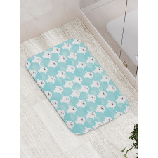 White Baby Seals Ocean Bath Mat