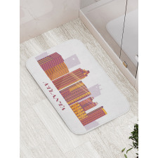 Modern Urban Illustration Bath Mat