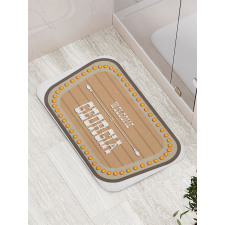 Vintage Wording on Sigh Bath Mat