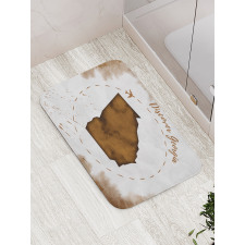 Grunge Airplane Circling Bath Mat