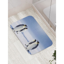 Penguins in Antarctica Bath Mat