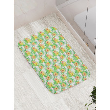 Equatorial Floral Leaves Bath Mat