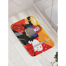 Music Theme Bath Mat