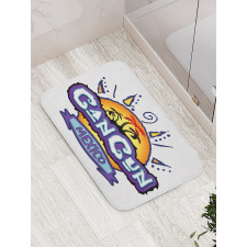 Mexico Calligraphic Design Bath Mat