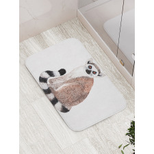 Watercolor Wild Animal Art Bath Mat