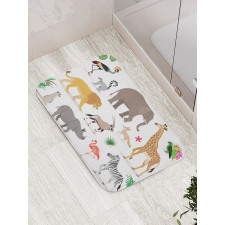 Tropic Creatures Graphic Bath Mat